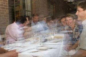 Laughter & Discussion as Dinner commences